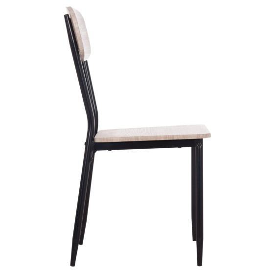 Dining chair PAGET HM8373.01 sonama with black legs 40x49x87.5H cm