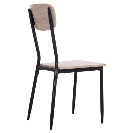 Dining chair PAGET HM8373.01 sonama with black legs 40x49x87.5H cm