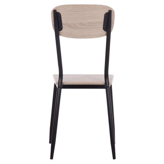 Dining chair PAGET HM8373.01 sonama with black legs 40x49x87.5H cm