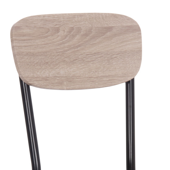 Dining chair PAGET HM8373.01 sonama with black legs 40x49x87.5H cm