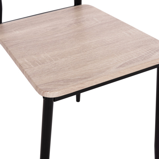 Dining chair PAGET HM8373.01 sonama with black legs 40x49x87.5H cm