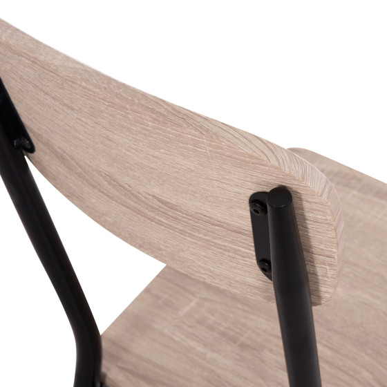 Dining chair PAGET HM8373.01 sonama with black legs 40x49x87.5H cm