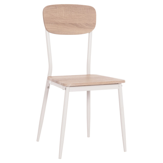 DINING CHAIR PAGET HM8373.02 SONAMA COLOR--WHITE METAL LEGS 40x49x87,5Hcm.