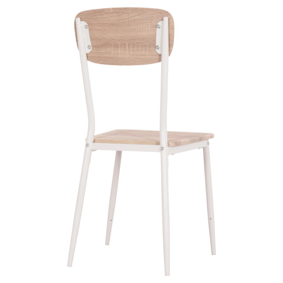 DINING CHAIR PAGET HM8373.02 SONAMA COLOR--WHITE METAL LEGS 40x49x87,5Hcm.