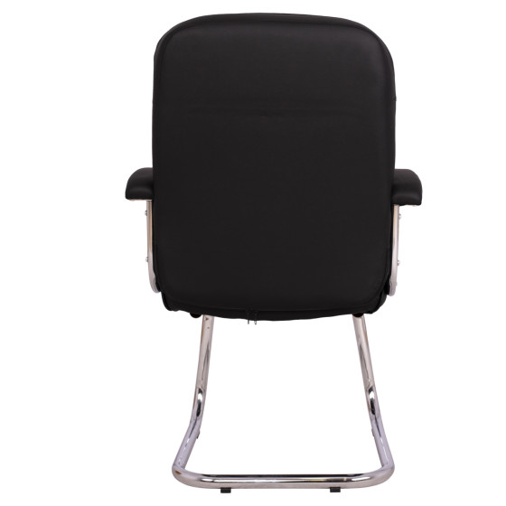 Conference chair HM1114 Black PU with chromed base 61.5x62x98 cm.