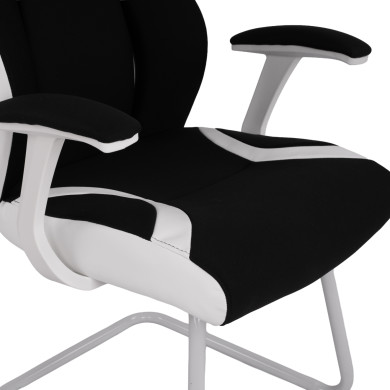 ΠΟΛΥΘΡΟΝΑ ZAHARA HM1102.02 ΣΕ ΧΡΩΜΑ ΜΑΥΡΟ ΜΕ ΑΣΠΡΟ 66,5x63x108cm