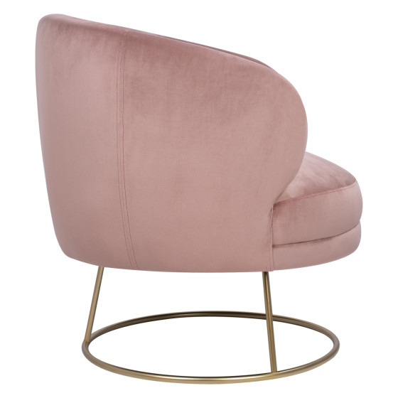 VELVET ARMCHAIR ARIEN HM8403.02 DUSTY PINK, GOLDEN BASE 80x75x82cm
