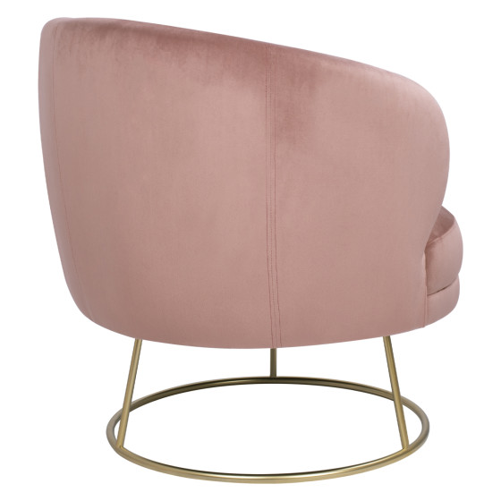VELVET ARMCHAIR ARIEN HM8403.02 DUSTY PINK, GOLDEN BASE 80x75x82cm