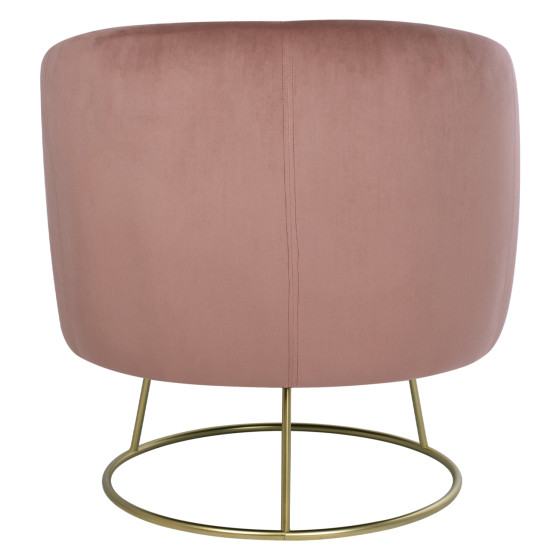 VELVET ARMCHAIR ARIEN HM8403.02 DUSTY PINK, GOLDEN BASE 80x75x82cm