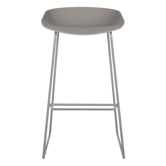 Metallic Stool HM8450.10 with grey seat PP 47x47x83cm