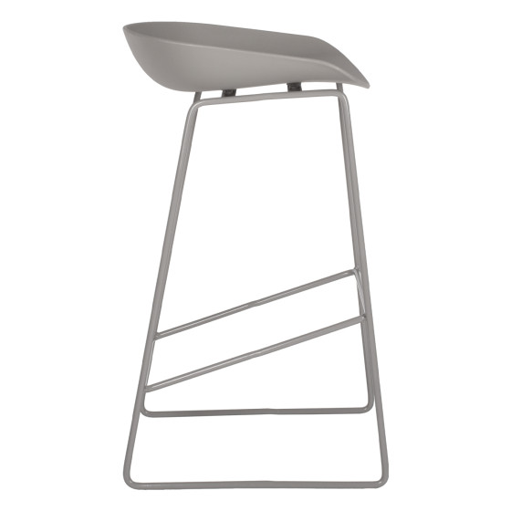 Metallic Stool HM8450.10 with grey seat PP 47x47x83cm