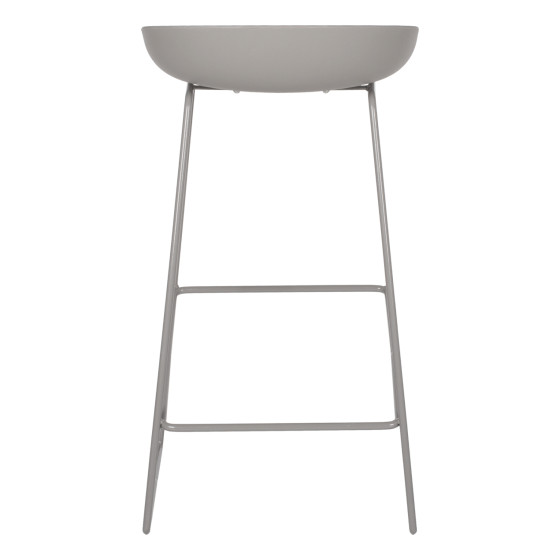 Metallic Stool HM8450.10 with grey seat PP 47x47x83cm
