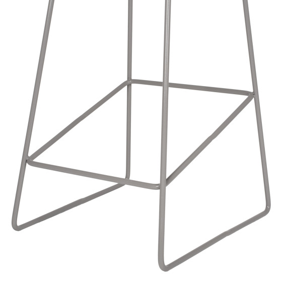Metallic Stool HM8450.10 with grey seat PP 47x47x83cm