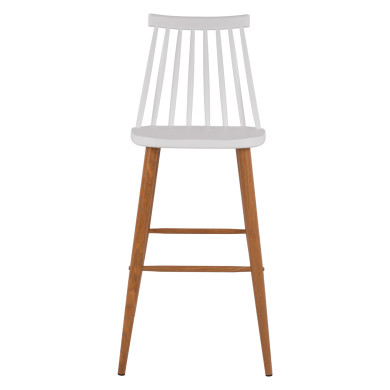 Bar Stool HM8459.01 Vanessa in white color 43x49x107 εκ.