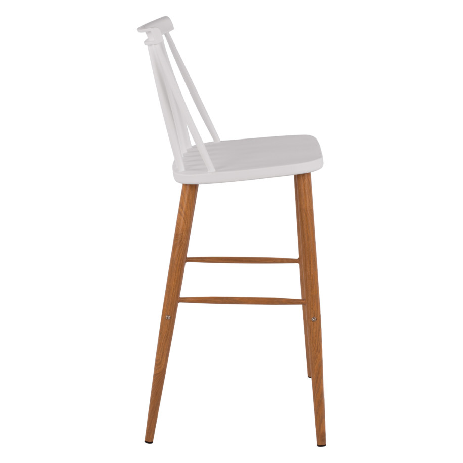Bar Stool HM8459.01 Vanessa in white color 43x49x107 εκ.