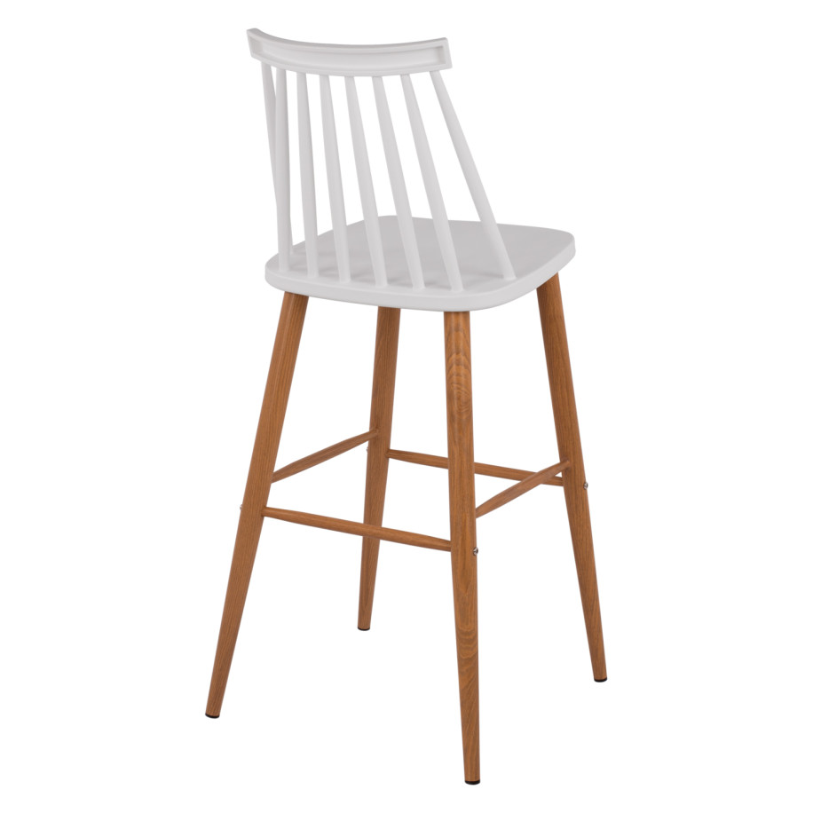 Bar Stool HM8459.01 Vanessa in white color 43x49x107 εκ.