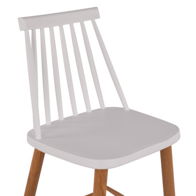 Bar Stool HM8459.01 Vanessa in white color 43x49x107 εκ.