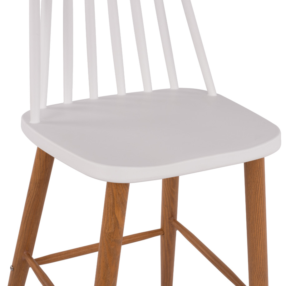 Bar Stool HM8459.01 Vanessa in white color 43x49x107 εκ.