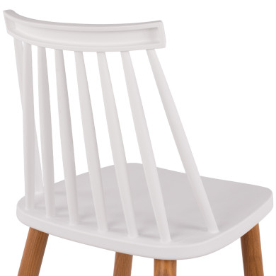 Bar Stool HM8459.01 Vanessa in white color 43x49x107 εκ.