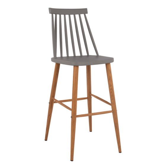 Bar Stool HM8459.10 Vanessa in grey color 43x49x107 cm