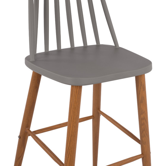 Bar Stool HM8459.10 Vanessa in grey color 43x49x107 cm