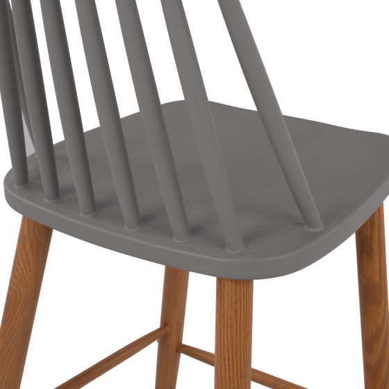 Bar Stool HM8459.10 Vanessa in grey color 43x49x107 cm