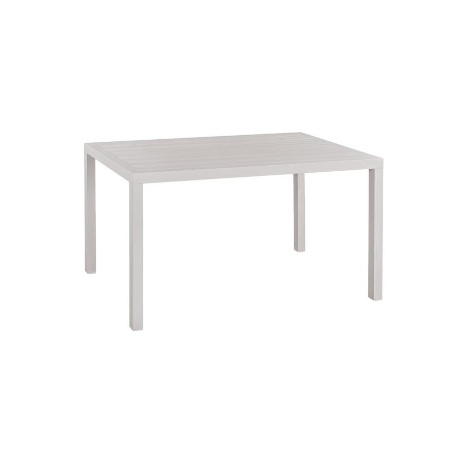 ΤΡΑΠΕΖΙ ΑΛΟΥΜΙΝΙΟΥ SAHIRA ΣΕ ΛΕΥΚΗ ΑΠΟΧΡΩΣΗ 140Χ80X75,5Υεκ. HM5571.01