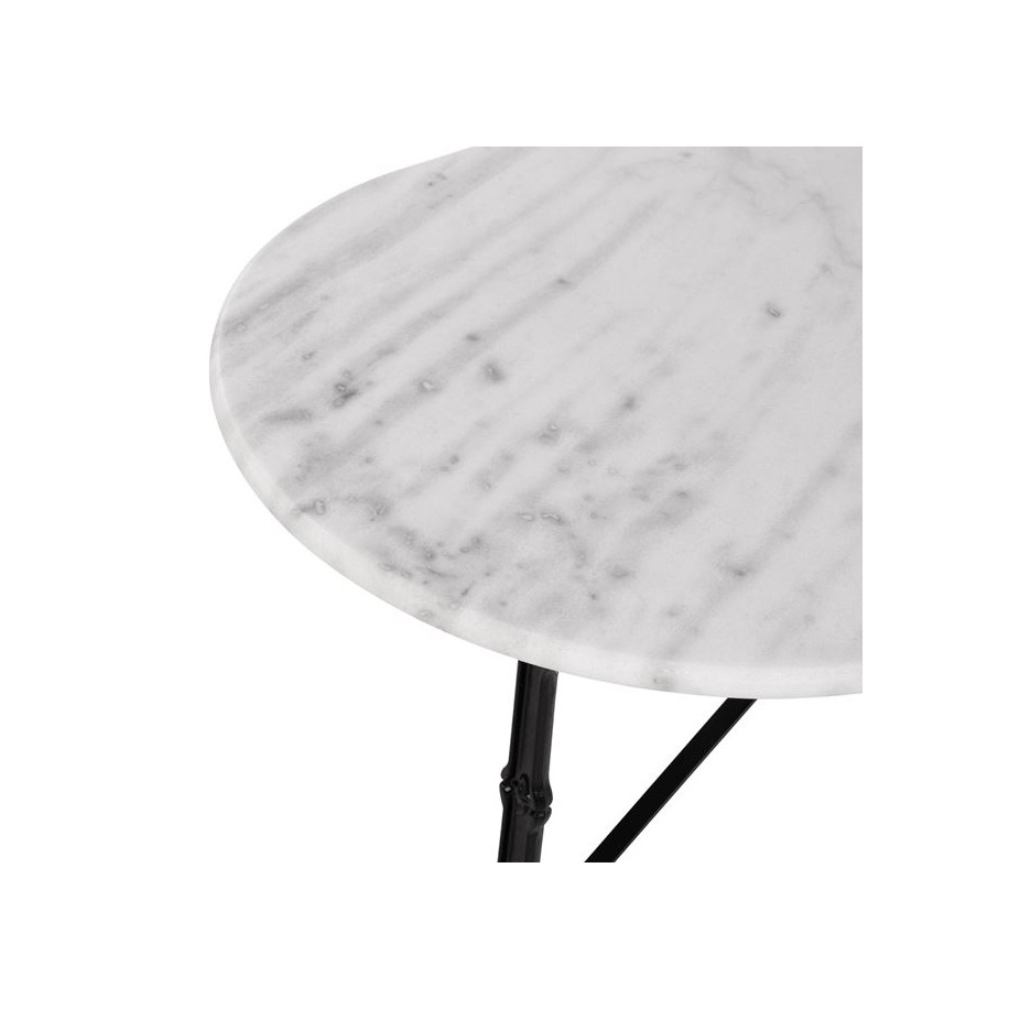 Table with base from cast iron HM440 with marble oval 120x59x72