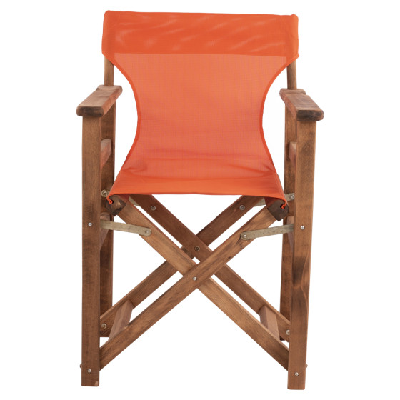 Director's chair Limnos Walnut with textline Orange HM10368.02
