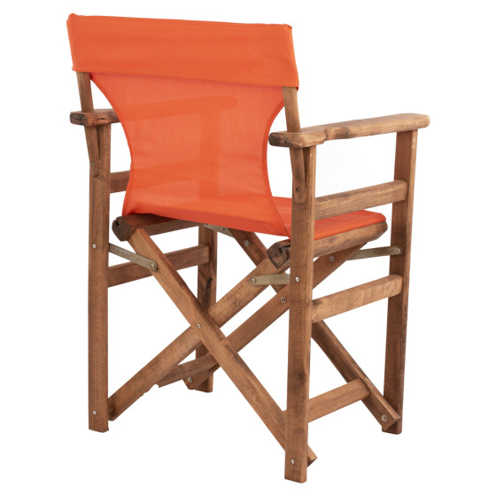 Director's chair Limnos Walnut with textline Orange HM10368.02
