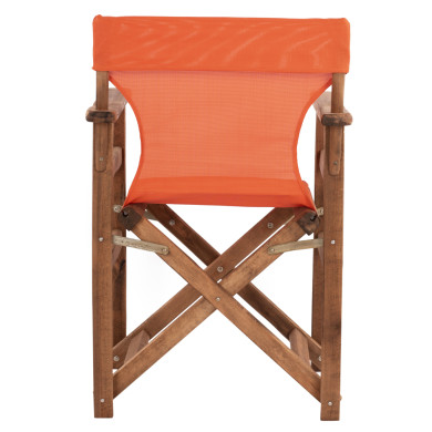 Director's chair Limnos Walnut with textline Orange HM10368.02