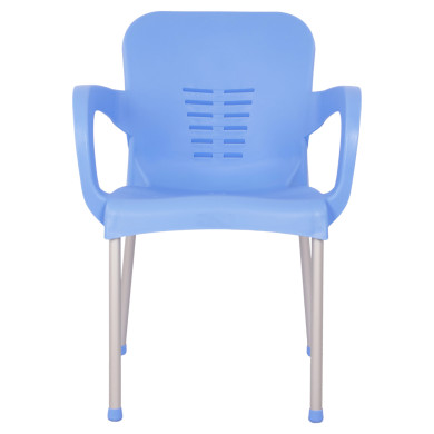 Armchair Polypropylene KAREK HM5592.08 Blue color Aluminum leg 59x58x81 εκ.