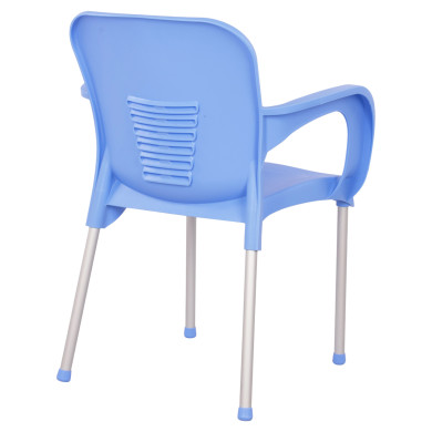 Armchair Polypropylene KAREK HM5592.08 Blue color Aluminum leg 59x58x81 εκ.
