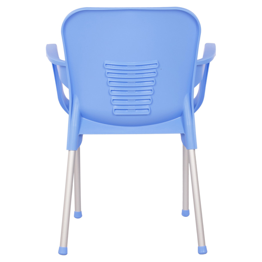 Armchair Polypropylene KAREK HM5592.08 Blue color Aluminum leg 59x58x81 εκ.