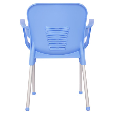 Armchair Polypropylene KAREK HM5592.08 Blue color Aluminum leg 59x58x81 εκ.