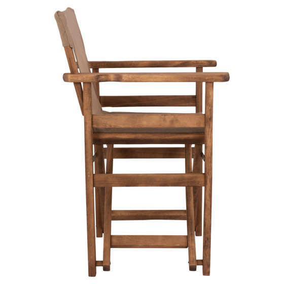 Director's chair Limnos Walnut with textline mocha HM10368.04