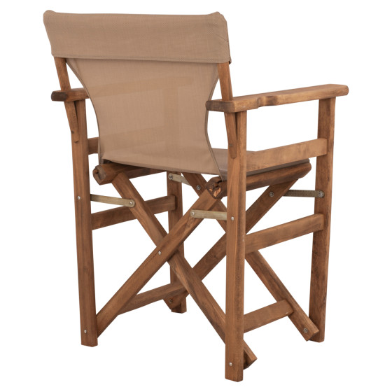 Director's chair Limnos Walnut with textline mocha HM10368.04