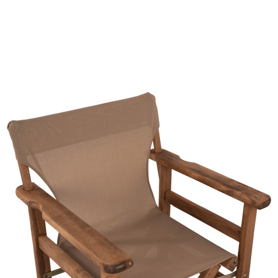 Director's chair Limnos Walnut with textline mocha HM10368.04