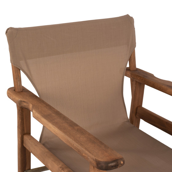 Director's chair Limnos Walnut with textline mocha HM10368.04