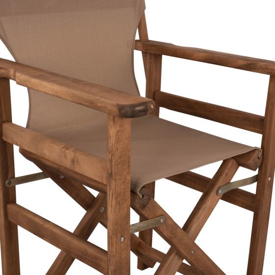 Director's chair Limnos Walnut with textline mocha HM10368.04