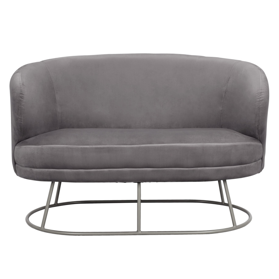 ΚΑΝΑΠΕΣ 2ΘΕΣΙΟΣ ARIEN HM8492.01 ΑΠΟ ΒΕΛΟΥΔΟ ΓΚΡΙ ΜΕ ΑΣΗΜΙ ΒΑΣΗ 125Χ80Χ84Υ εκ.