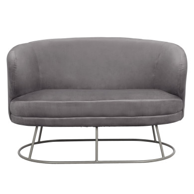 ΚΑΝΑΠΕΣ 2ΘΕΣΙΟΣ ARIEN HM8492.01 ΑΠΟ ΒΕΛΟΥΔΟ ΓΚΡΙ ΜΕ ΑΣΗΜΙ ΒΑΣΗ 125Χ80Χ84Υ εκ.