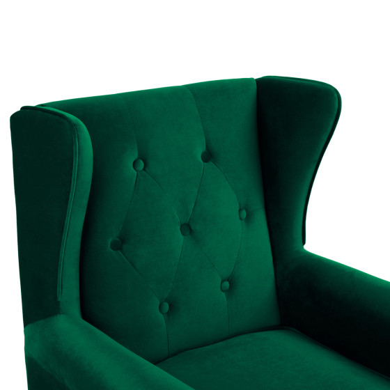 Armchair Cypress green velvet, 81x83x101, HM3073.13