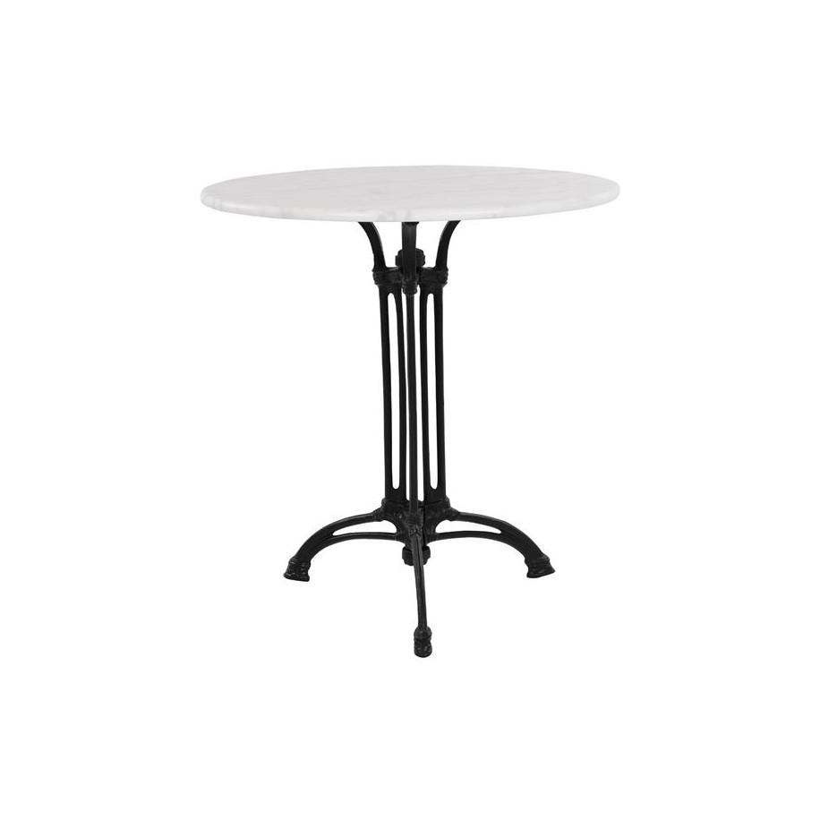Table with 3 legs base from iron HM5609 with marble  Round 60x73cm