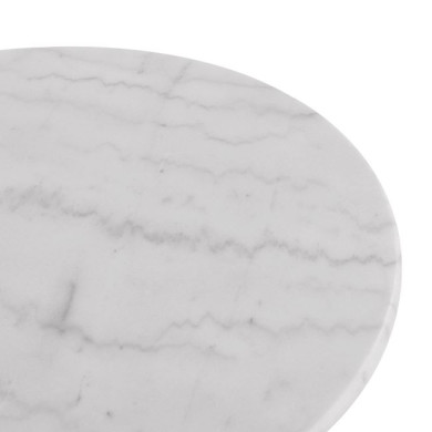 Table with 3 legs base from iron HM5609 with marble  Round 60x73cm