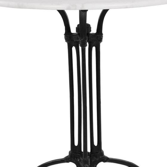 Table with 3 legs base from iron HM5609 with marble  Round 60x73cm