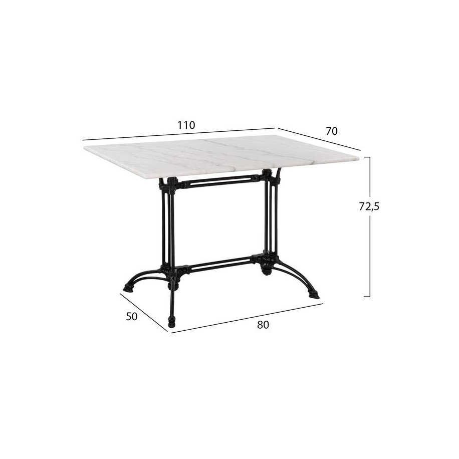 ΤΡΑΠΕΖΙ MARBLER ΜΕ ΔΙΣΤΗΛΗ ΒΑΣΗ ΑΠΟ ΜΑΝΤΕΜΙ HM5612 ΜΕ ΜΑΡΜΑΡΟ 110Χ70Χ72,5Υ εκ.