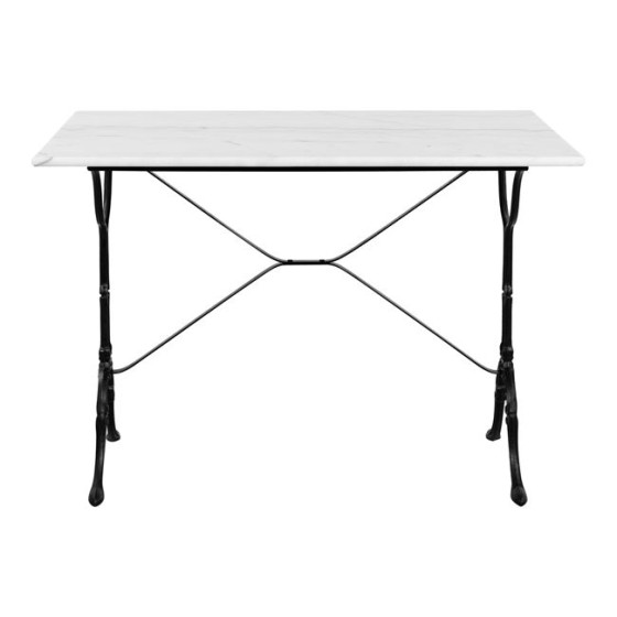 Table with Base from cast iron HM464 with marble 100x60x72