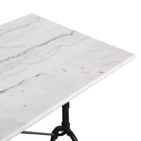 Table with Base from cast iron HM464 with marble 100x60x72