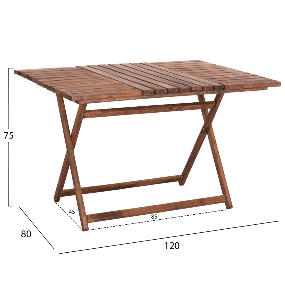 Director's Table Limnos Solid Wood Impregnation Walnut HM5649.01 120x80x75cm